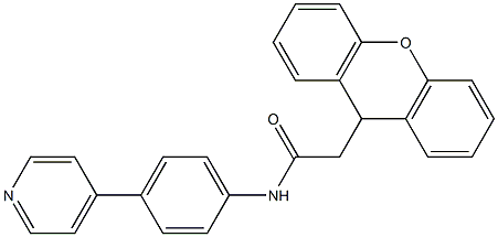 N-(4-pyridin-4-ylphenyl)-2-(9H-xanthen-9-yl)acetamide Struktur