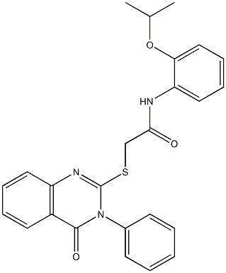 2-(4-oxo-3-phenylquinazolin-2-yl)sulfanyl-N-(2-propan-2-yloxyphenyl)acetamide Struktur