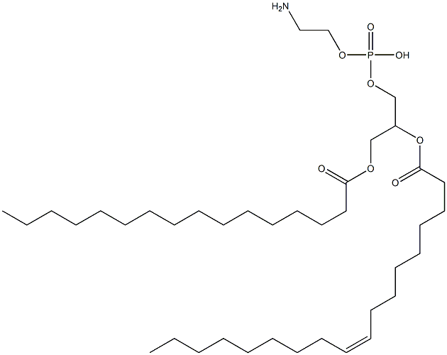 1-palmitoyl-2-oleoylphosphatidylethanolamine Struktur