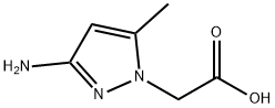 1H-Pyrazole-1-acetic  acid,  3-amino-5-methyl- Struktur