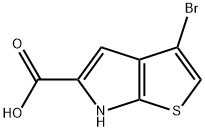 3-bromo-6H-thieno[2,3-b]pyrrole-5-carboxylic acid Struktur