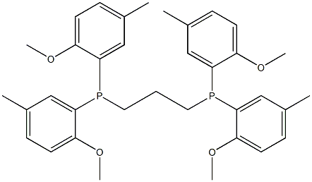 1,1'-(1,3-Propanediyl)bis[1,1-bis(2-methoxy-5-methylphenyl)phosphine] Struktur