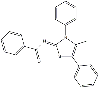 N-(4-METHYL-3,5-DIPHENYL-3H-THIAZOL-2-YLIDENE)-BENZAMIDE Struktur