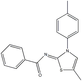 N-(5-METHYL-3-P-TOLYL-3H-THIAZOL-2-YLIDENE)-BENZAMIDE Struktur