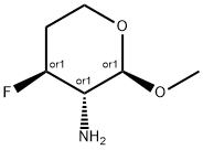 alpha-threo-Pentopyranoside, methyl 2-amino-2,3,4-trideoxy-3-fluoro- (9CI) Struktur