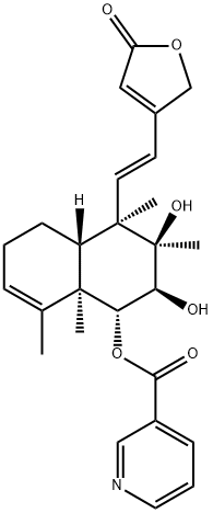 6-O-Nicotiylbarbatin C Struktur