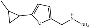 1-([5-methylcyclopropyl)furan-2-YL]methyl)hydrazine Struktur