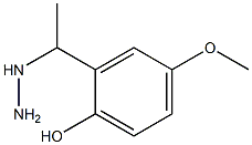 1-(1-(2-hydroxy-5-methoxyphenyl)ethyl)hydrazine Struktur