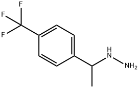 1-(1-(4-(trifluoromethyl)phenyl)ethyl)hydrazine Struktur