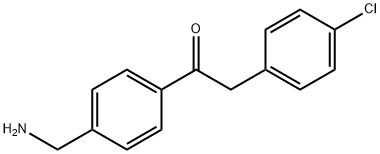 1-(4-AMINOMETHYL-PHENYL)-2-(4-CHLORO-PHENYL)-ETHANONE Struktur