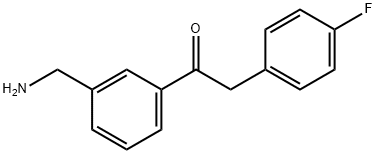 1-(3-AMINOMETHYL-PHENYL)-2-(4-FLUORO-PHENYL)-ETHANONE Struktur