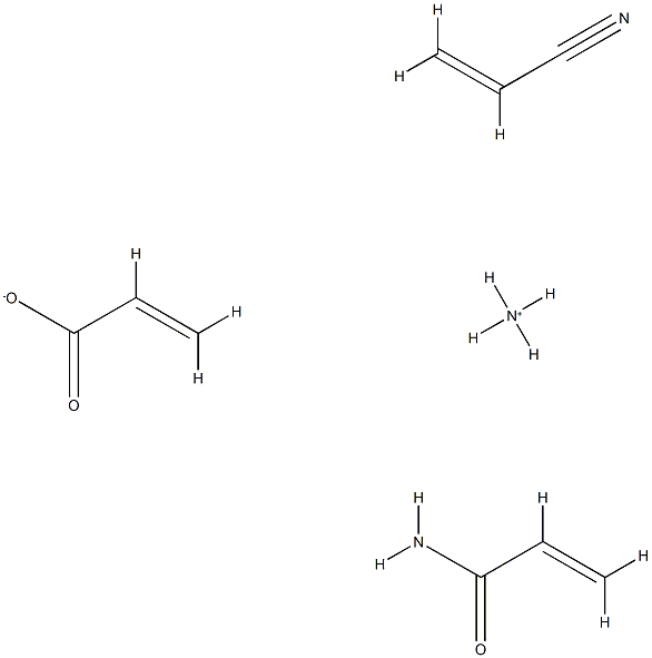 2-Propenoic acid, ammonium salt, polymer with 2-propenamide and 2-propenenitrile Struktur