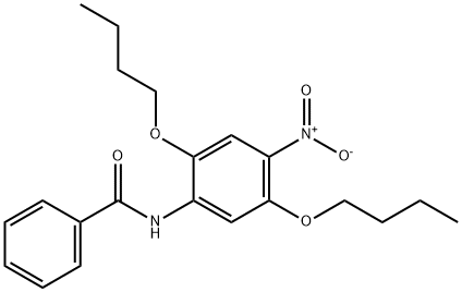 4-Benzoylamino-2,5-dibutoxy-1-nitrobenzene Struktur