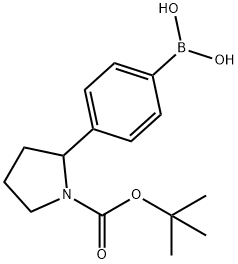 4-(1-BOC-PYRROLIDIN-2-YL)BENZENEBORONIC ACID Struktur