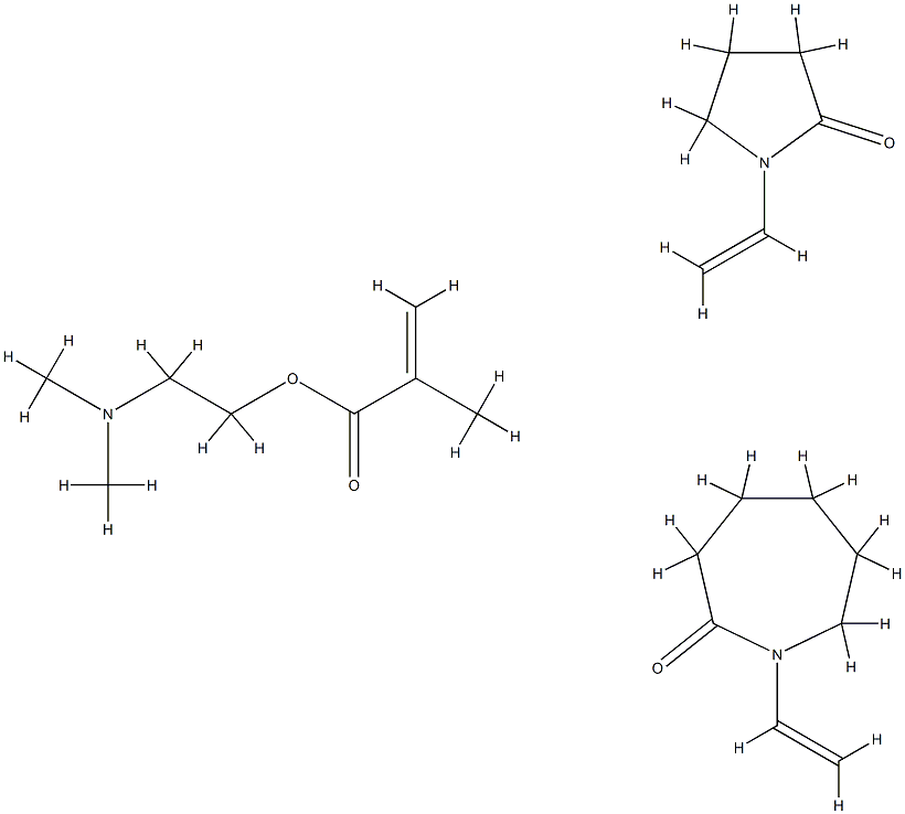 2-Propenoic acid, 2-methyl-, 2-(dimethylamino)ethyl ester, polymer with 1-ethenylhexahydro-2H-azepin-2-one and 1-ethenyl-2-pyrrolidinone Struktur