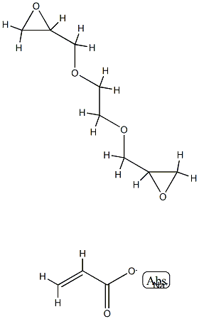 2-Propenoic acid, sodium salt, polymer with 2,2'-[1,2-ethanediylbis(oxymethylene)]bis[oxirane] Struktur