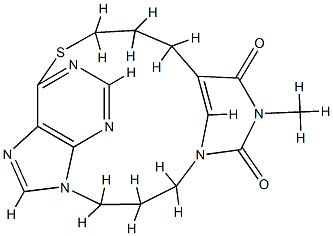 1,5-Pyrimidino-6,9-purinophane Struktur