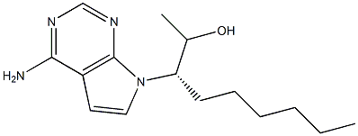 7-deaza-9-(2-hydroxy-3-nonyl)adenine Struktur