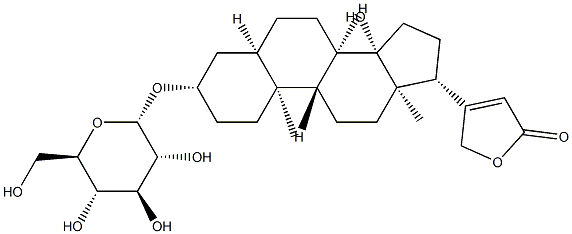 3β-[(α-D-Glucopyranosyl)oxy]-14-hydroxy-5β-card-20(22)-enolide Struktur