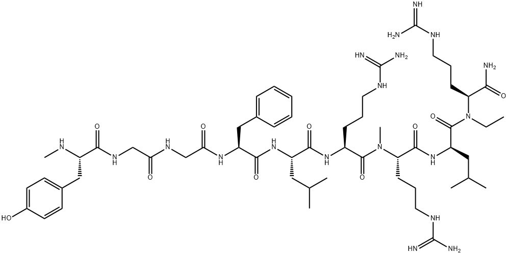 dynorphin A ethylamide (1-9), MeTyr(1)-MeArg(7)-Leu(8)- Struktur