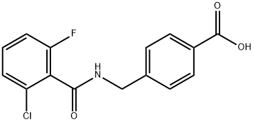 4-{[(2-chloro-6-fluorophenyl)formamido]methyl}benzoic acid Struktur