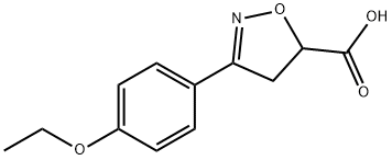 3-(4-ethoxyphenyl)-4,5-dihydro-1,2-oxazole-5-carboxylic acid Struktur