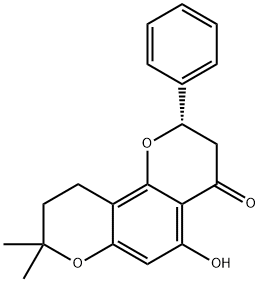 4H,?8H-?Benzo[1,?2-?b:3,?4-?b']?dipyran-?4-?one, 2,?3,?9,?10-?tetrahydro-?5-?hydroxy-?8,?8-?dimethyl-?2-?phenyl-?, (S)?- (9CI) Struktur