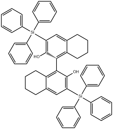 R-3,3'-Bis(triphenylsilyl)-5,5',6,6',7,7',8,8'-octahydro-1,1'-bi-2,2'-naphthol Struktur