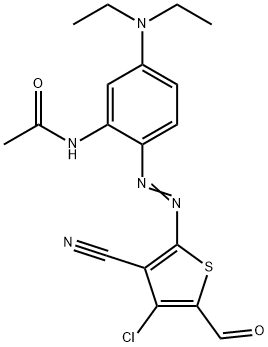 24CHLORO3CYANO5FORMYL2THIENYLAZO5DIETHYLAMINOACETOANILIDE Structure