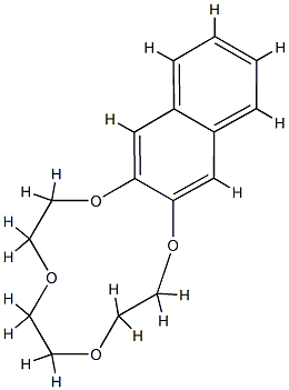 2,3-NAPHTHO-12-CROWN-4 Struktur