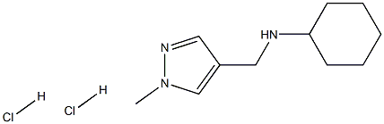 N-[(1-methyl-1H-pyrazol-4-yl)methyl]cyclohexanamine dihydrochloride Struktur