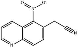 2-(5-nitroquinolin-6-yl)acetonitrile Struktur