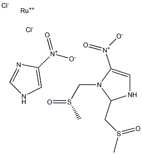 ruthenium chloride-DMSO(2)-4-nitroimidazole(2) Struktur