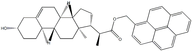 1-pyrenemethyl-3-hydroxy-22,23-bisnor-5-cholenate Struktur