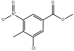 Methyl3-chloro-4-Methyl-5-nitrobenzoate Struktur