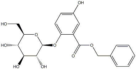 2-(β-D-Glucopyranosyloxy)-5-hydroxybenzoic acid benzyl ester Struktur