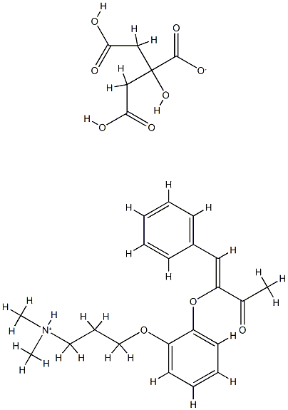 3-Buten-2-one, 3-(4-(2-(dimethylamino)propoxy(and 1-methylethoxy))phenoxy)-4-phenyl-, citrate (1:1), (Z)- Struktur