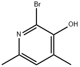 2-bromo-4,6-dimethyl-3-pyridinol Struktur