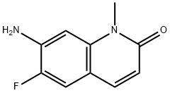 2(1H)-Quinolinone,7-amino-6-fluoro-1-methyl-(9CI) Struktur