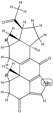 Pregn-5-eno[6,5,4-bc]furan-8-ene-3,7,20-trione Struktur