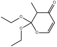 4H-Pyran-4-one,2,2-diethoxy-2,3-dihydro-3-methyl-(9CI) Struktur