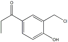 1-Propanone,1-[3-(chloromethyl)-4-hydroxyphenyl]-(9CI) Struktur