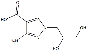 1H-Pyrazole-4-carboxylicacid,3-amino-1-(2,3-dihydroxypropyl)-(9CI) Struktur