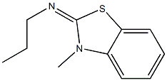 1-Propanamine,N-(3-methyl-2(3H)-benzothiazolylidene)-(9CI) Struktur