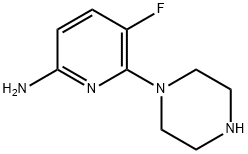 2-Pyridinamine,5-fluoro-6-(1-piperazinyl)-(9CI) Struktur