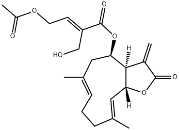 8beta-(4-Acetoxy-5-hydroxytigloyloxy)costunolide Struktur