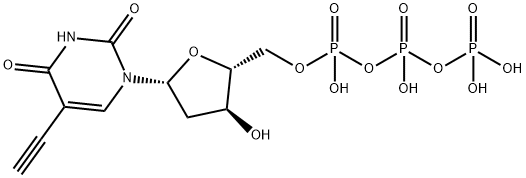 Uridine 5'-(tetrahydrogen triphosphate), 2'-deoxy-5-ethynyl Struktur