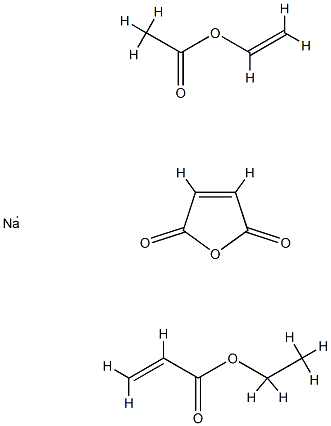 2-Propenoic acid, ethyl ester, polymer with ethenyl acetate and 2,5-furandione, hydrolyzed, sodium salt Struktur