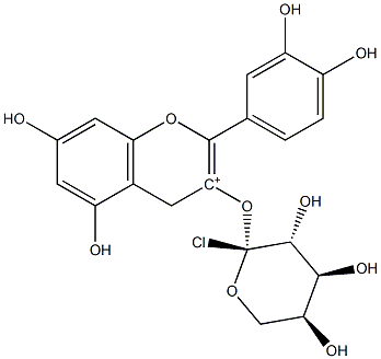 Cyanidin-3-O-arabinoside chloride Struktur