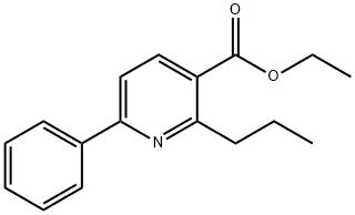 6-phenyl-2-propyl-3-pyridinecarboxylic acid ethyl ester Struktur